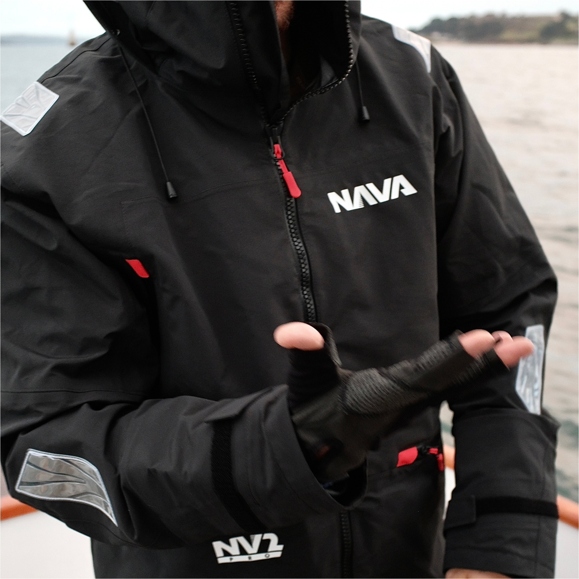 2026 Nava Performance Männer NV2 Pro Segeljacke NAVANV2PJ01 - Black